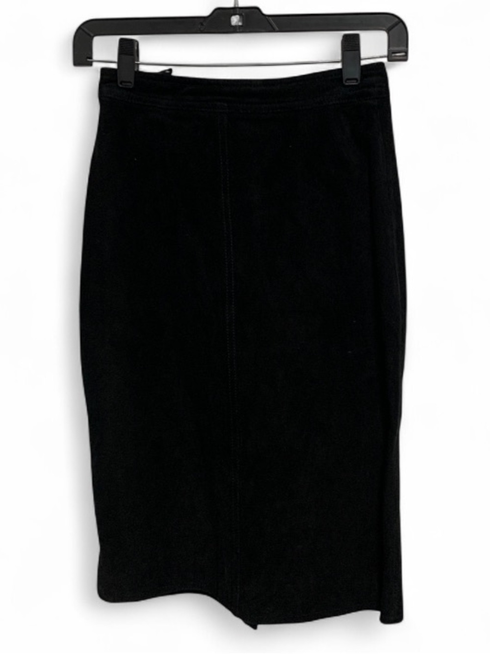 Vintage Berman’s Classic Black Genuine Leather Pencil Skirt